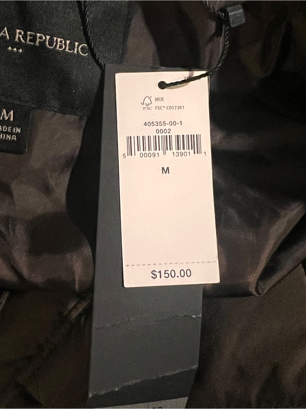 NWT Banana Republic Men’s Earth Brown Diamond Quilted Puffer Jacket, Size Medium - Picture 7 of 8